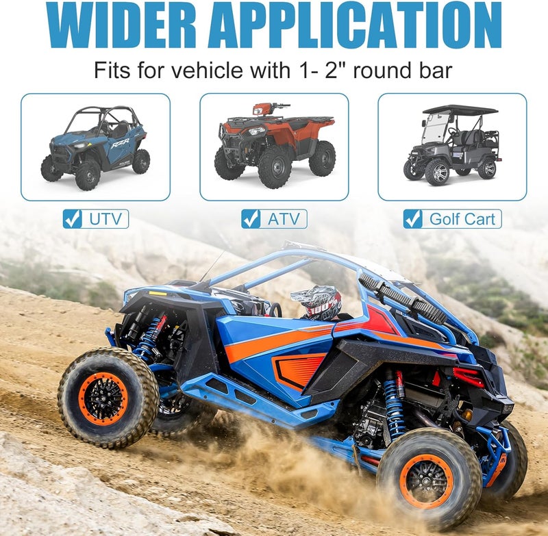 Drieaco Store 2PCS UTV Drive Belt Holder Fit 1-2" Roll Bar, Universal Spare Belt Mount Adjustable Metal Drive Belt Bracket for Can Am Maverick x3 Defender Polaris RZR Ranger KRX Teryx Mule Talon Pioneer SXS - Image 5